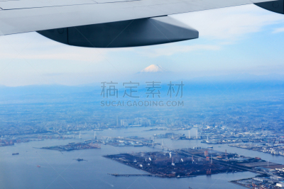 航拍视角,城镇景观,水平画幅,高视角,无人,海港,半空中,工厂,户外,水湾