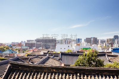 韩国,北村韩屋村,传统,巷,著名景点,屋顶,朝鲜半岛,背景,户外,旅行者