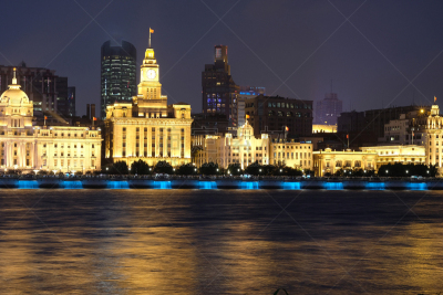 浦西,夜晚,外滩,上海,都市风光,自然美,照明设备,黄昏,复古风格,著名景点