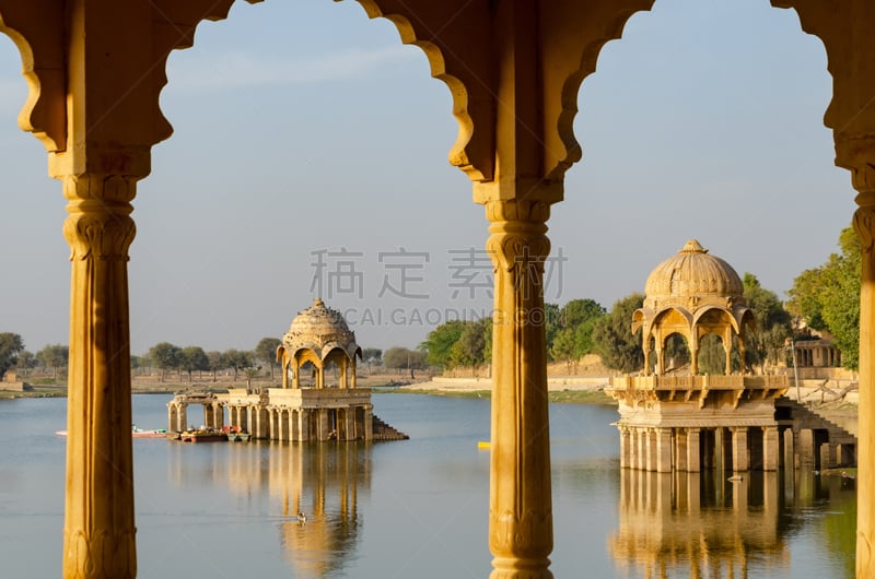 湖,都市风景,寺庙, 贾沙梅尔,纪念碑,水,天空,灵性,凉棚,早晨