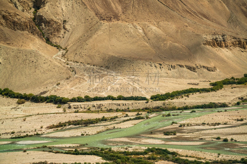 走廊,河流,风景,阿富汗,在之后,帕米尔山脉,公路,户外,塔吉克斯坦,山谷