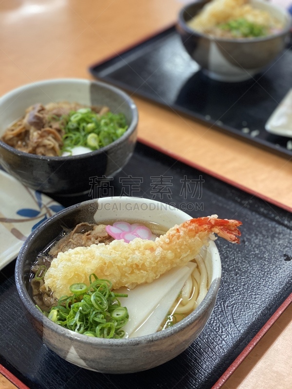 乌冬面,日本,香川县,美味,天麸罗,青葱刷,天妇罗虾,日本食品,食品,酱油
