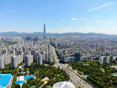 韩国,都市风景,首尔,航拍视角,商务,城市生活,公园,现代,著名景点,无人机