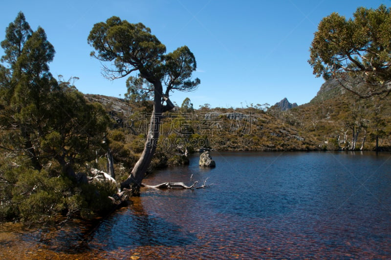 水,山,浅的,地形,湖,背景,可瑞德山,环境,草