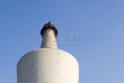 北京,寺庙,白色,白塔寺,北海公园,清朝,纪念碑,天空,美,留白