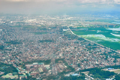 菲律宾,都市风景,无人机,曙暮光,交通,现代,烟雾,地铁,鸟类,建筑