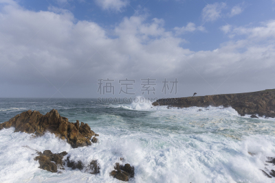 拉科鲁尼亚,塔赫,海啸,加利西亚,自然,水平画幅,岩石,无人,粗糙的,海洋