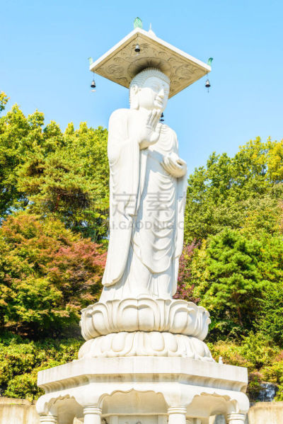 寺庙,江南区,首尔,垂直画幅,建筑,无人,佛,亚洲,著名景点