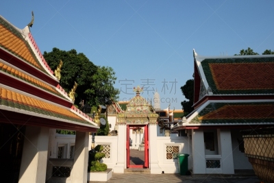 白昼,修道院,庭院,东南亚,华丽的,华贵,泰国,复古风格,瓷砖