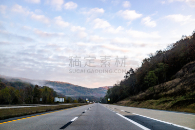 秋天,早晨,西弗吉尼亚,雾,森林,新河溪谷,彩色蜡笔,日出,树