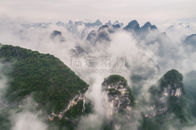 云,山,绿色,圆形,天空,美,公园,水平画幅,石灰石,户外