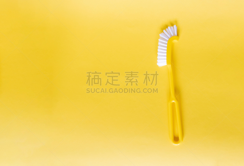 塑胶,设备用品,概念,牙刷,洗碗机,黄色,黄色背景,比利时,口腔卫生,纯净