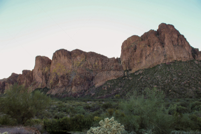 Tonto National Forest,风景,悬崖,仙人掌,自然美,沙漠,植物,岩石,夏天
