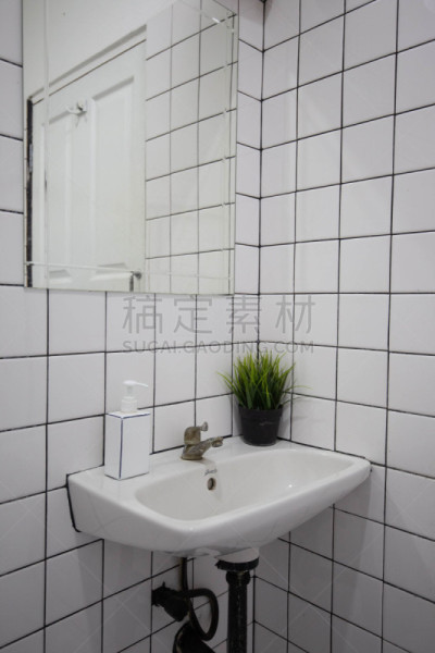 瓷砖,围墙,卫生间,白色,室内,浴室,闪亮的,餐馆,华丽的,特写