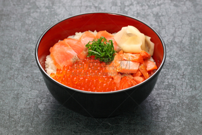 三文鱼,饭碗,日本,鱼卵,在上面,格子烤肉,盐渍食品,日本食品,食品,米