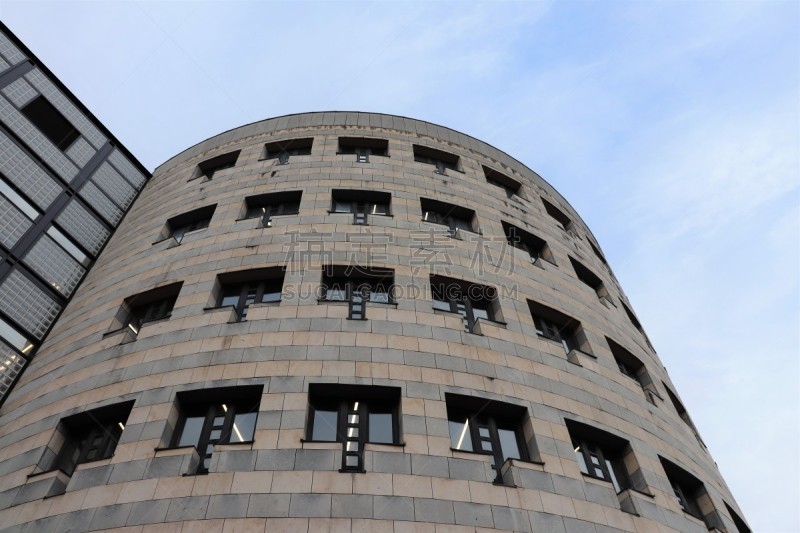 La bibliothèque et médiathèque nommée François Mitterrand à Villeurbanne - Vue extérieure - Ville de Villeurbanne - Département du Rhône - France