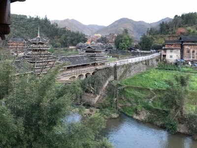 河流,桥,雨,风,在上面,杨浦大桥,三江,亭台楼阁,水,水平画幅