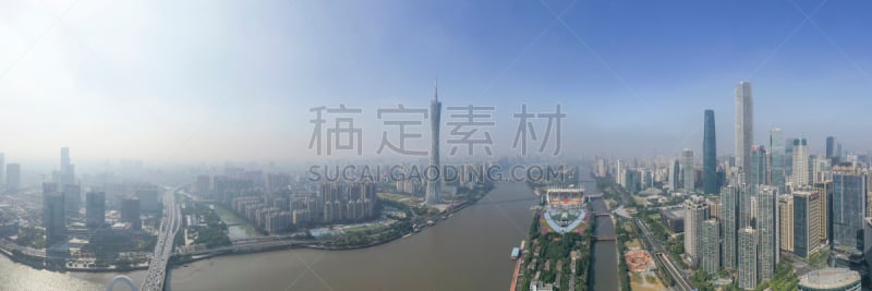 广东省,广州,航拍视角,天空,公园,水平画幅,无人,户外,经济,亚运会