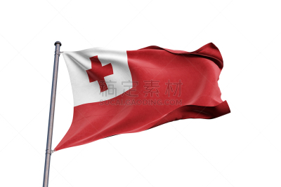 汤加,绘画插图,三维图形,特写,分离着色,白色背景,挥手