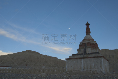 修道院,月光,宝塔,天空,水平画幅,夜晚,无人,蓝色,月亮,著名景点