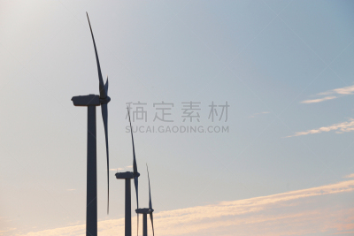 风轮机,天空,蓝色,背景,风,环境,云,环境保护,自然现象,能源