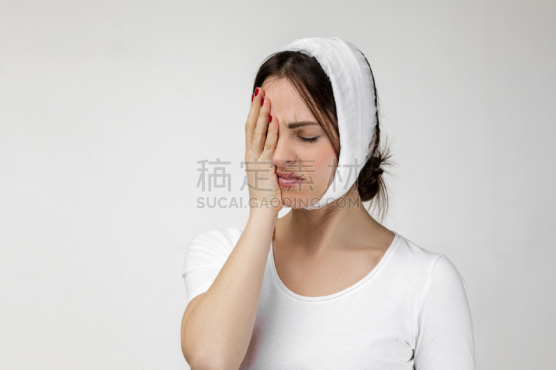 悲哀,痛苦,牙齿,青年人,女人