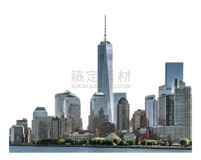 剪贴路径,建筑外部,分离着色,摩天大楼,世界贸易中心,办公室,新的,水平画幅,户外