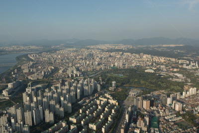 首尔,都市风景,韩国,江南区,汉江,汉城省,水,水平画幅,高视角,山