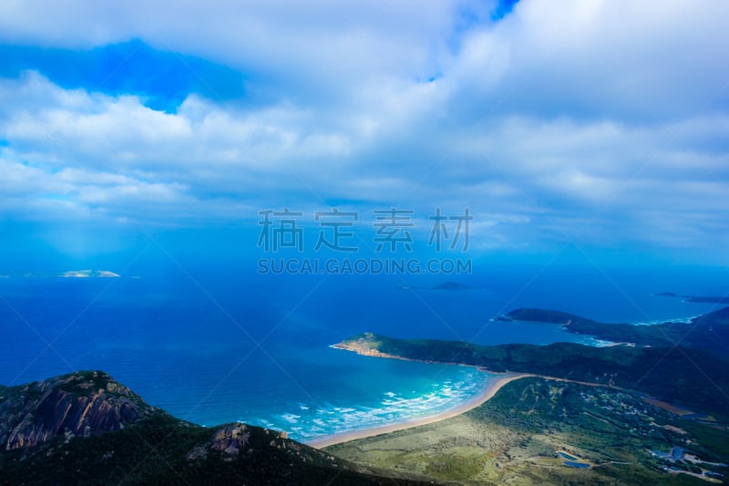 奥伯龙,山,云,阳光光束,国内著名景点,景观设计,远距离,著名景点,海岸线,海岬