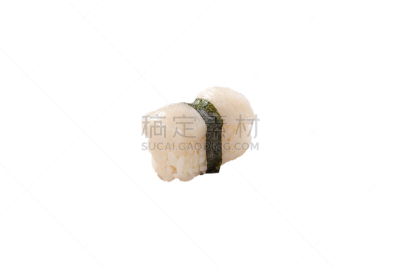 寿司,日本食品,扇贝,生鱼片寿司,白色背景,分离着色,传统,清新,寿司卷,食品