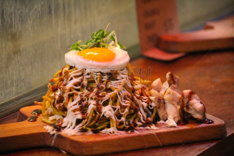 日本,面条,日式炒面,街头食品,蔬菜,夜市,清新,装饰菜,日本食品,食品