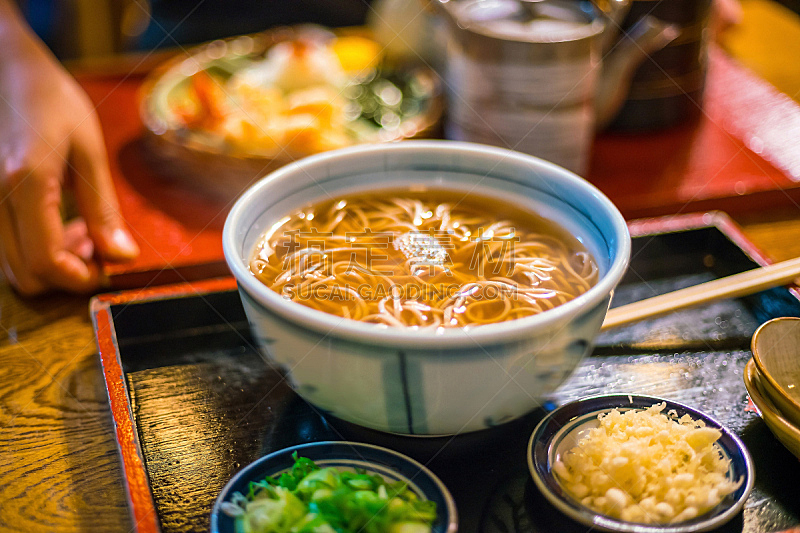 传统,荞麦面,高雅,京都市,餐具,水平画幅,素食,开胃品,膳食,肉