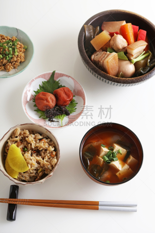 食品,日本,美味,蔬菜,盐渍食品,泡菜,青葱刷,日本食品,米,配菜