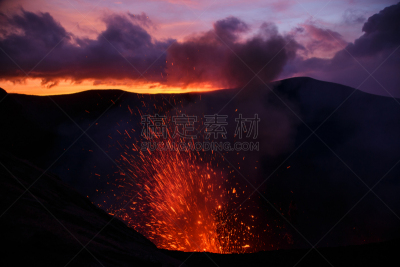 塔纳岛,瓦努阿图,火山,火山口,亚瑟山,在边上,秘密,卡诺岛,旅途,热