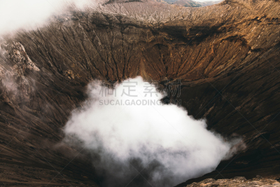 风景,戏剧性的天空,火山,婆罗摩火山,烟雾,户外,印度尼西亚,山脉,火山口,自然