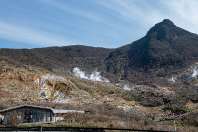 箱根园,硫磺,山,热,食品,空中缆车,环境,火山岩,煮食,肮脏的