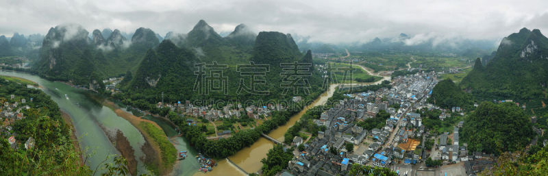 山,山脉,喀斯特,漓江,美,水平画幅,高视角,无人,户外,阳朔