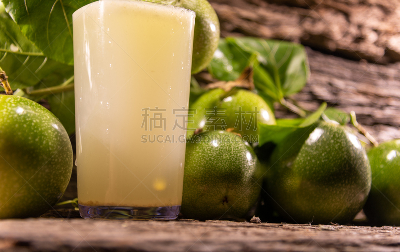 清新,水果,西番莲汁,西番莲,饮料,苏打,热情,热带气候,食品