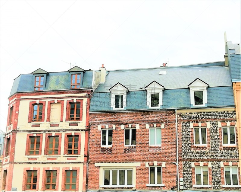 townhouses in Fécamp and Etretat, Normandy, North West France