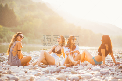 夏天,留尼旺岛,留尼汪（法属）,沙滩派对,青少年,青年人,海滩,信心,女人