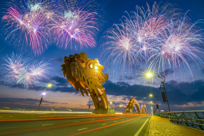 焰火,城市,岘港,新年前夕,名声,住房,zmajski most,事件,黄昏,现代