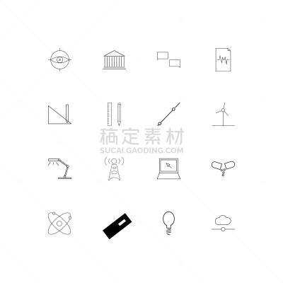 科学,矢量,计算机图标,直的,轮廓,极简构图,笔记本电脑,艺术,银行,消息
