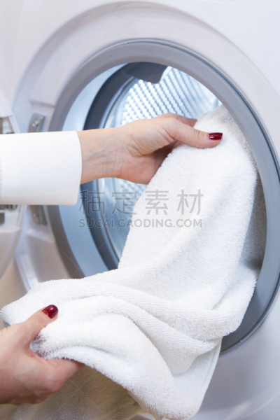 洗衣机,女人,毛巾,衣服,干净,洗衣服,修改系列,白色,妻子,技术