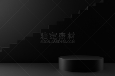 空的,三维图形,极简构图,黑色,楼梯,商品,指挥台,车站月台,站,设计