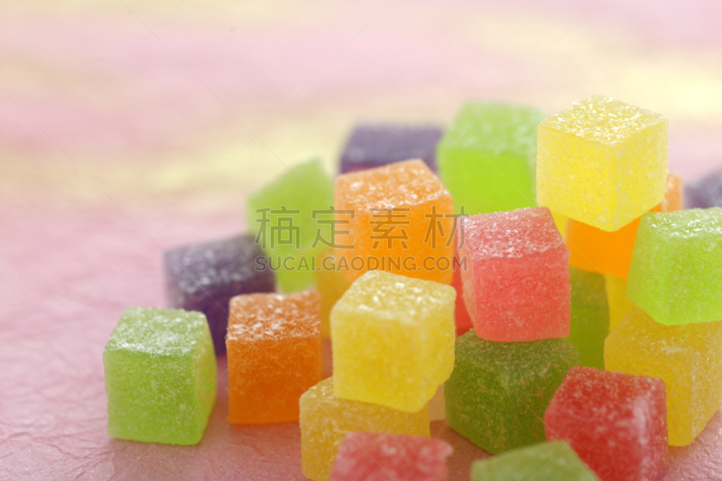 色彩鲜艳,日本,糖果店,传统,果冻,日本点心,珊瑚色,橙色,皱霰,传统节日