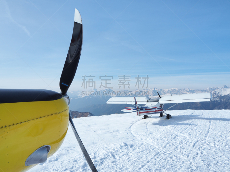 雪,高原,螺旋桨,意大利,发动机,静止的,蒙特,私人飞机,贝加莫,座舱