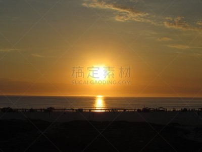 夏天,日落