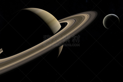 行星,三趾鸵鸟,轨道运行,太空,卫星,土星,三维图形