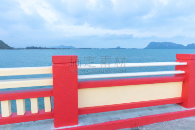 背景,城市,人行桥,海洋,山,杆,混凝土,海港,泰国,波特酒
