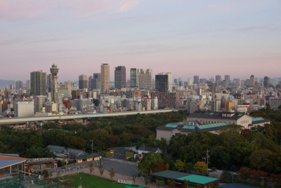 通天阁,日本,都市风景,大阪府,主题建筑物,商务,当地著名景点,黄昏,现代,著名景点